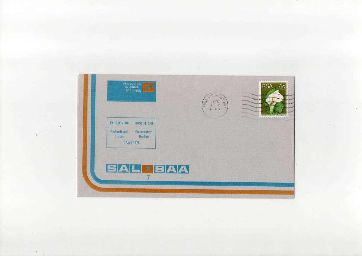 SA Airways (SAA) Cover No. 5 - 1976
