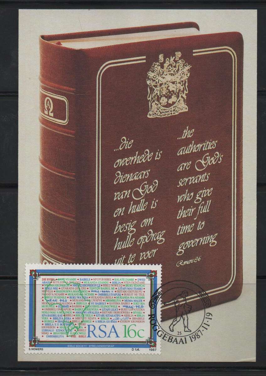 1987 19 NOV BIBLE SOCIETY CONTROLS FULL SET