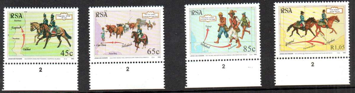 1993 8 OCTOBER NATIONAL STAMP DAY FDC AND SET OF 4