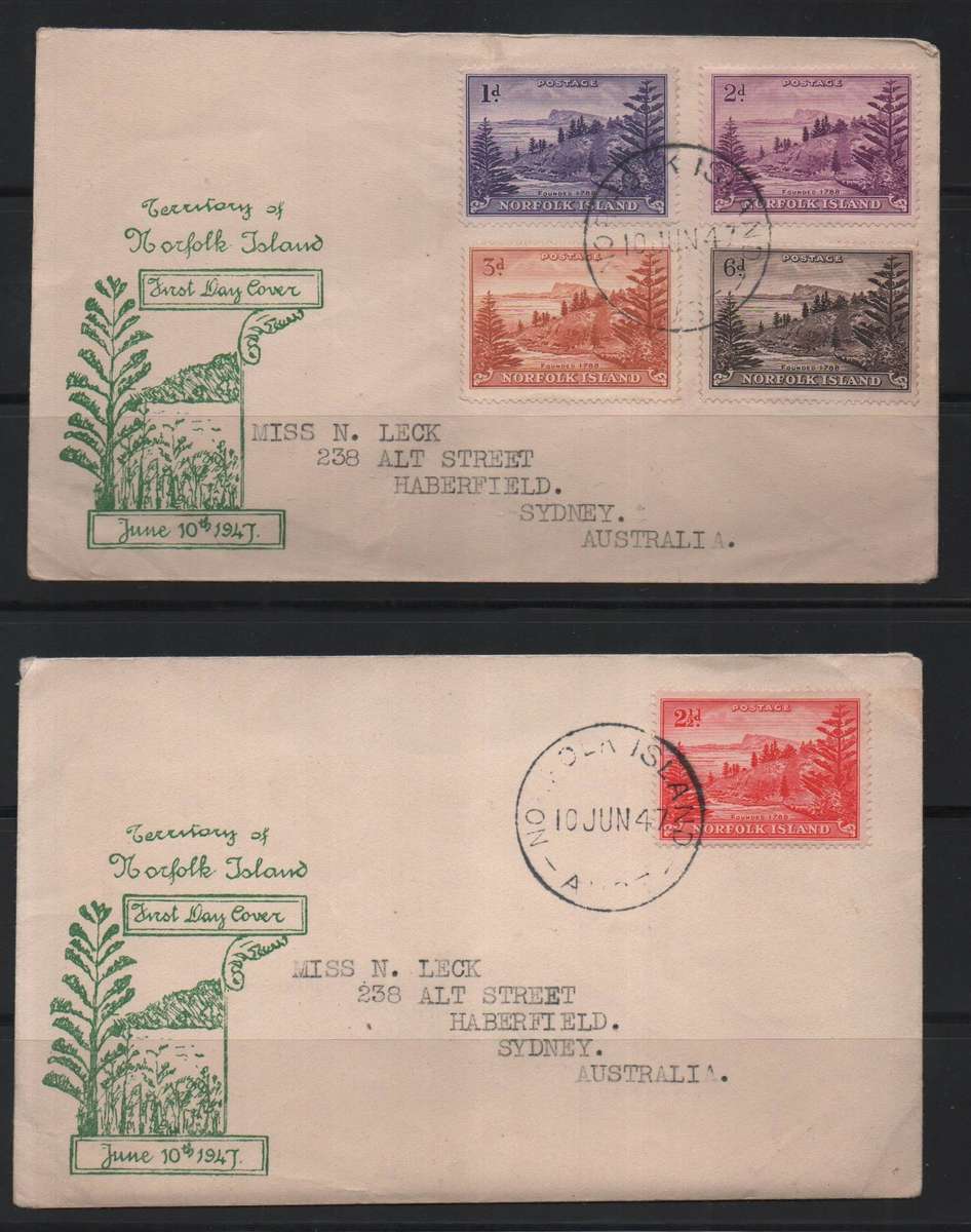 Norfolk Island FDC June 10 1947