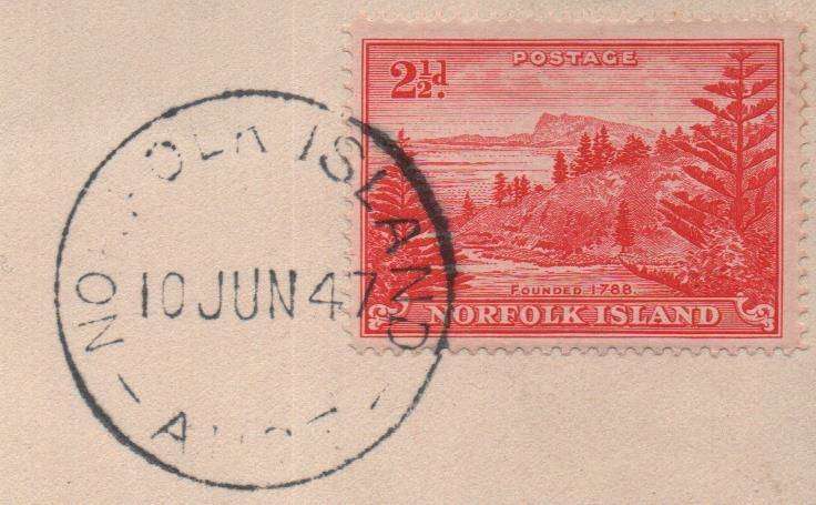 Norfolk Island FDC June 10 1947