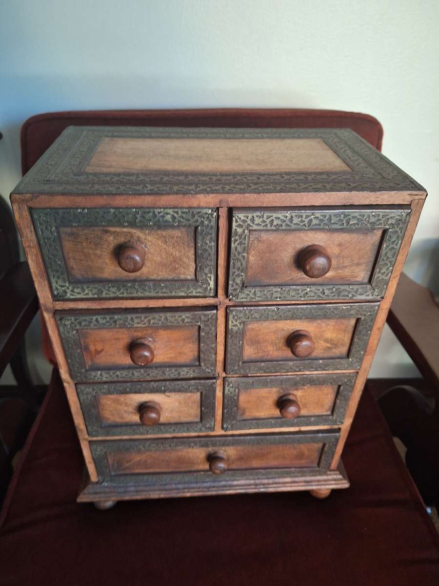 WOODEN CABINET MADE IN INDIA 7 DRAWS 30  X 40 CM