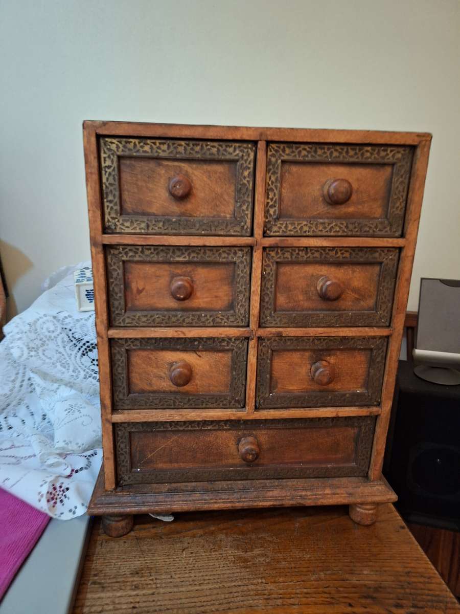 WOODEN CABINET MADE IN INDIA 7 DRAWS 30  X 40 CM