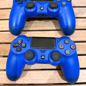 Royal Blue 'drive-less' PlayStation 2 Restomod with 2 x Brand New DualShock 4 Controllers