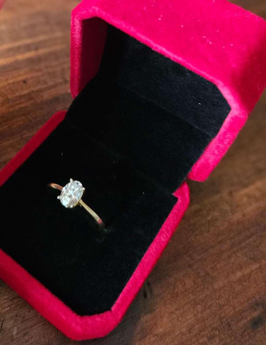 GRA** Certified 1ct Moissanite Ring
