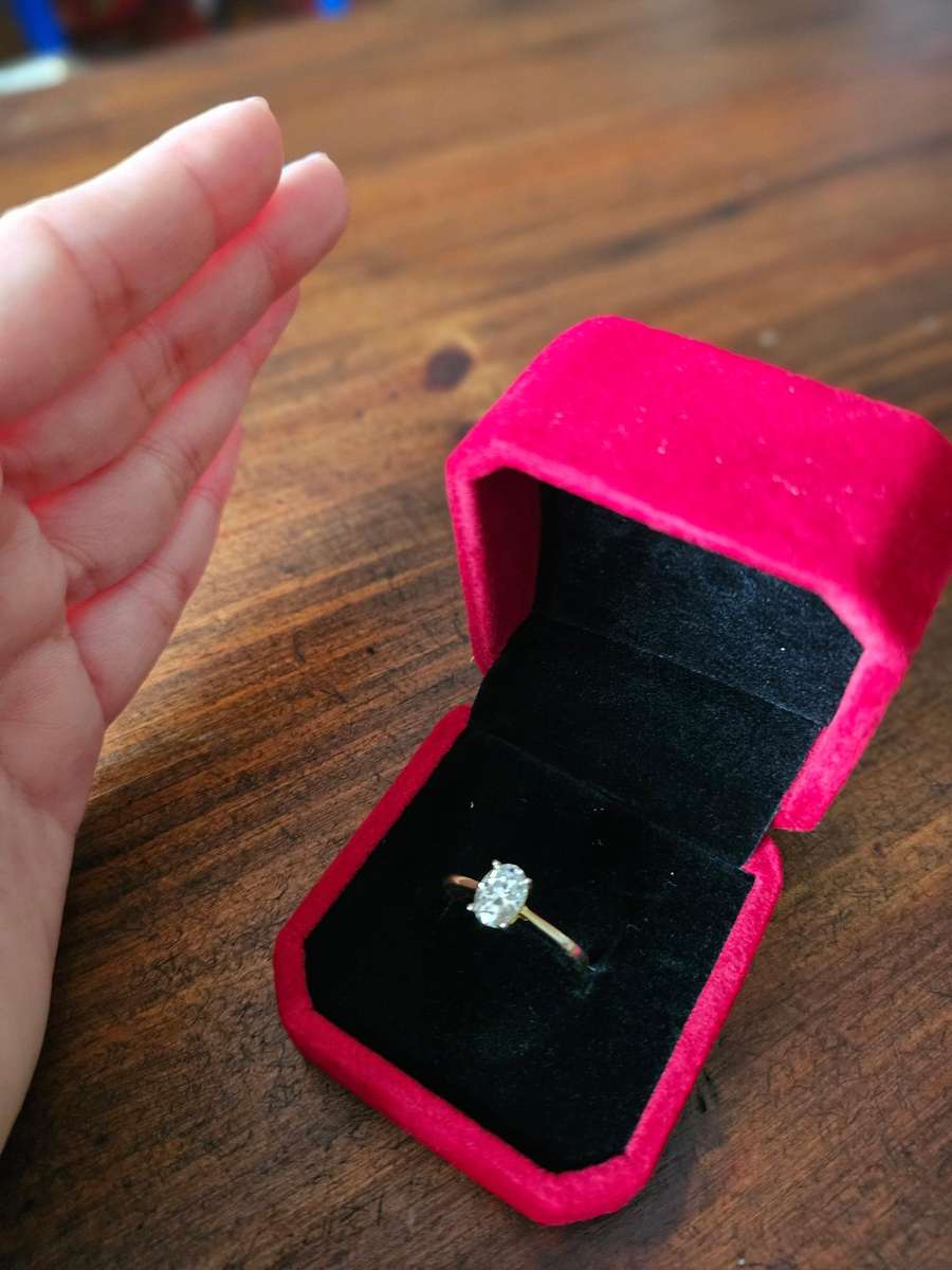 GRA** Certified 1ct Moissanite Ring