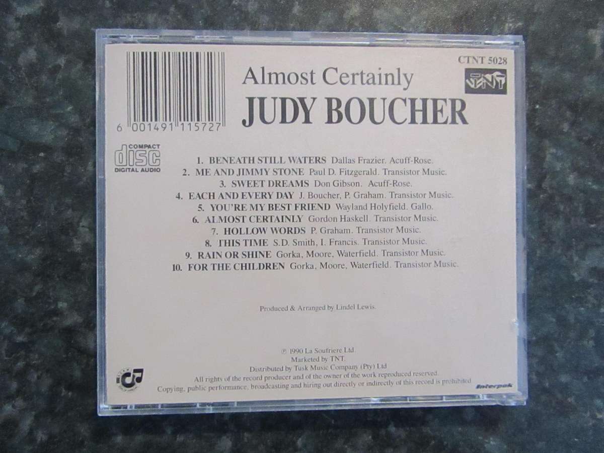 Judy Boucher - Almost Certainly (CD)