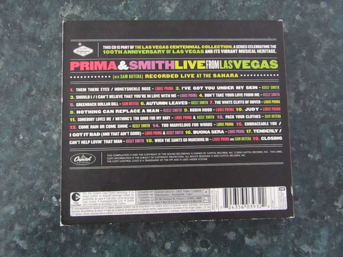 Louis Prima & Keely Smith - Live From Las Vegas (CD)