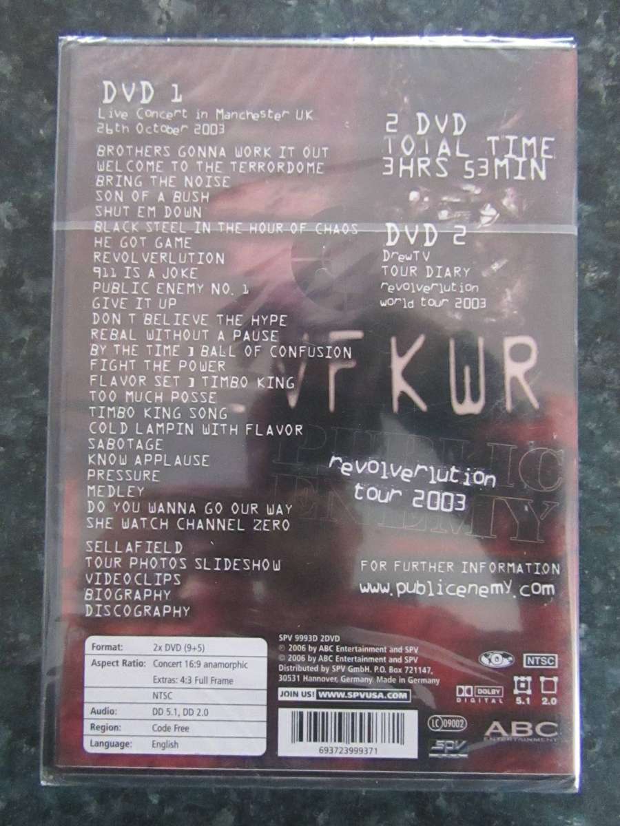 Public Enemy - MKL VF KWR (Manchester UK) (2 DVD)