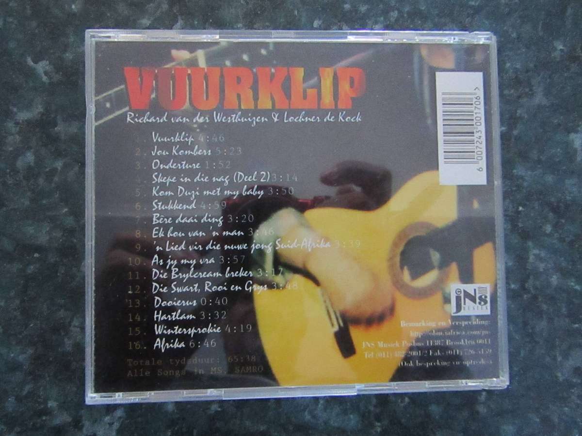 Richard Van Der Westhuizen, Lochner de Kock - Vuurklip (CD)