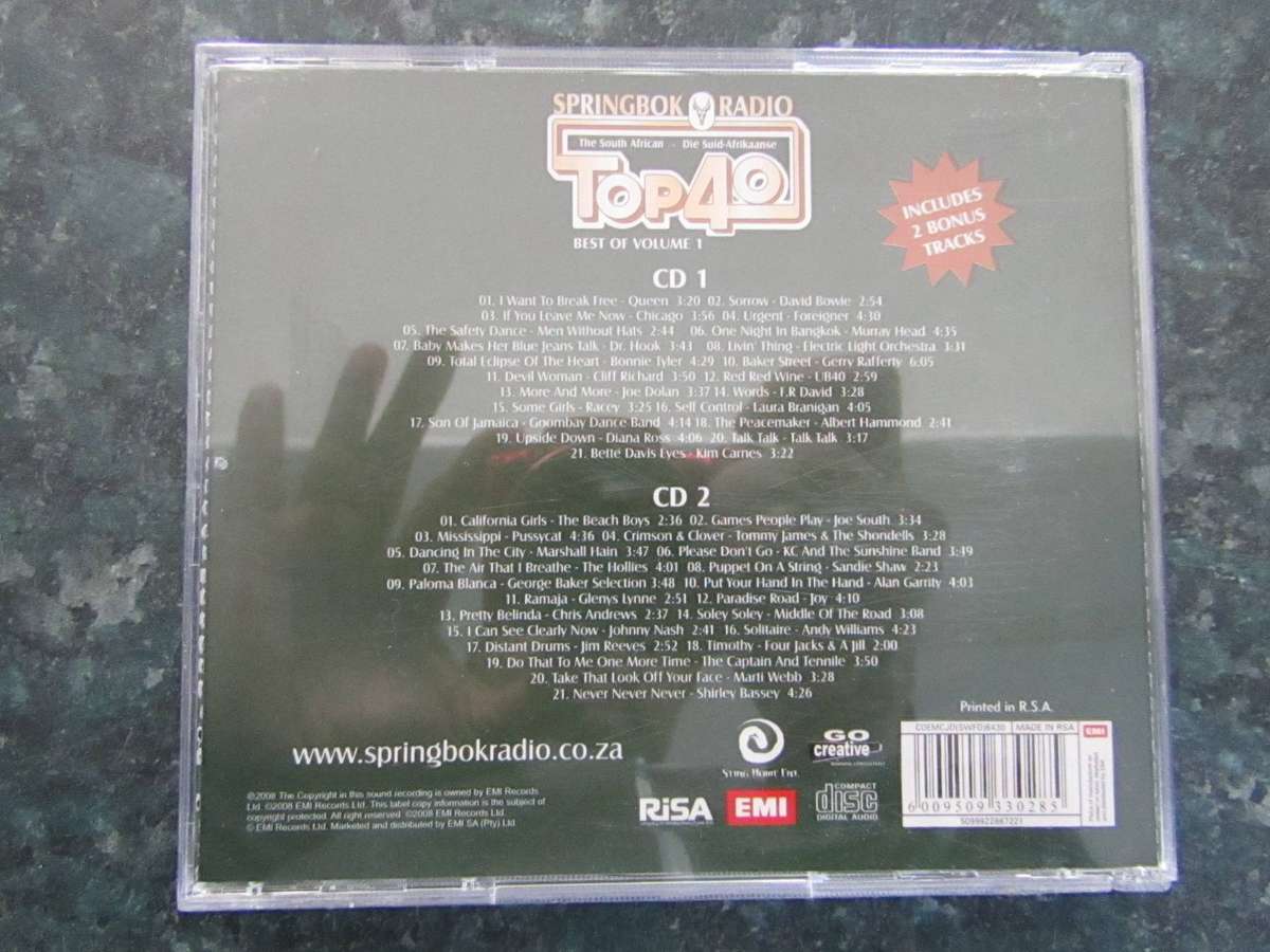 Various - Springbok Radio Top 40 Best Of Volume 1 (2 CD)