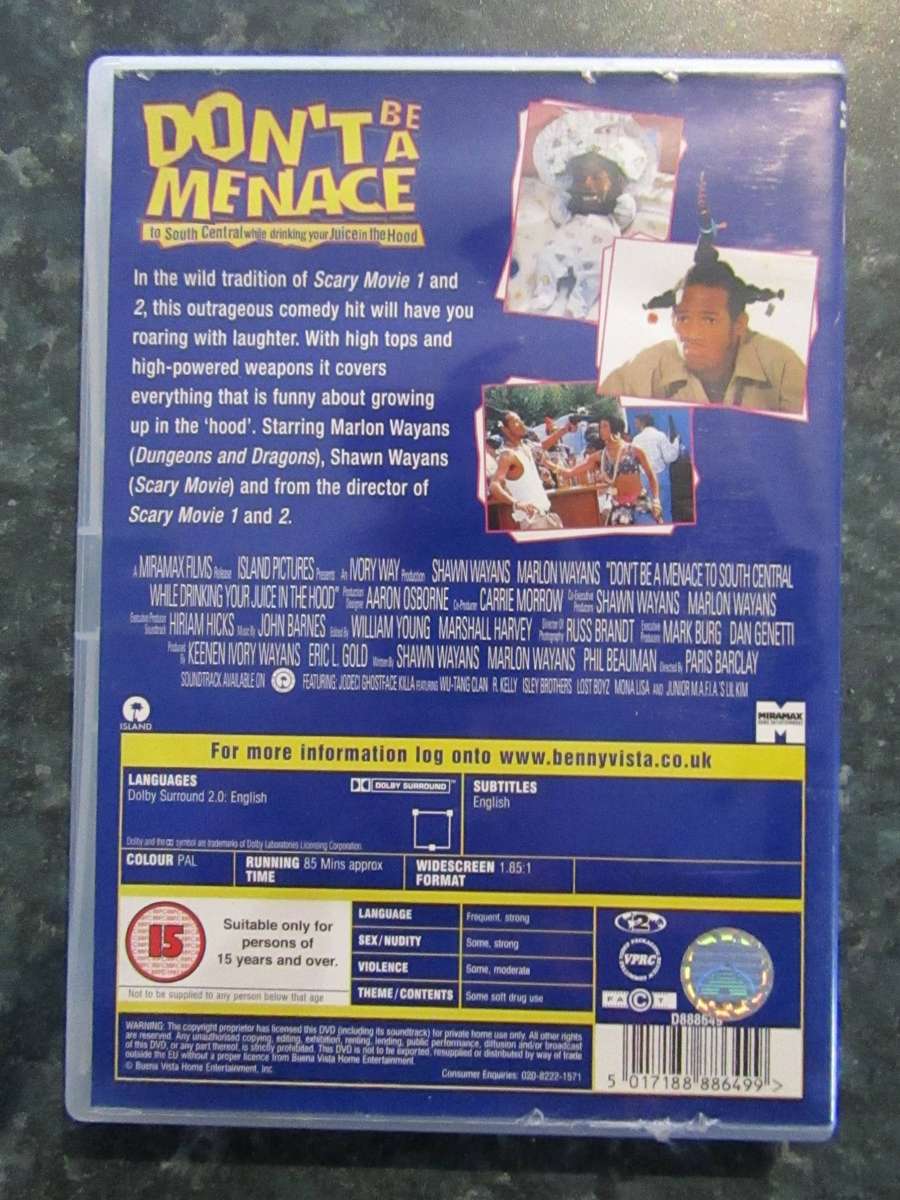 Don't be a menace to South Central while drinking your Juice in the Hood (DVD)