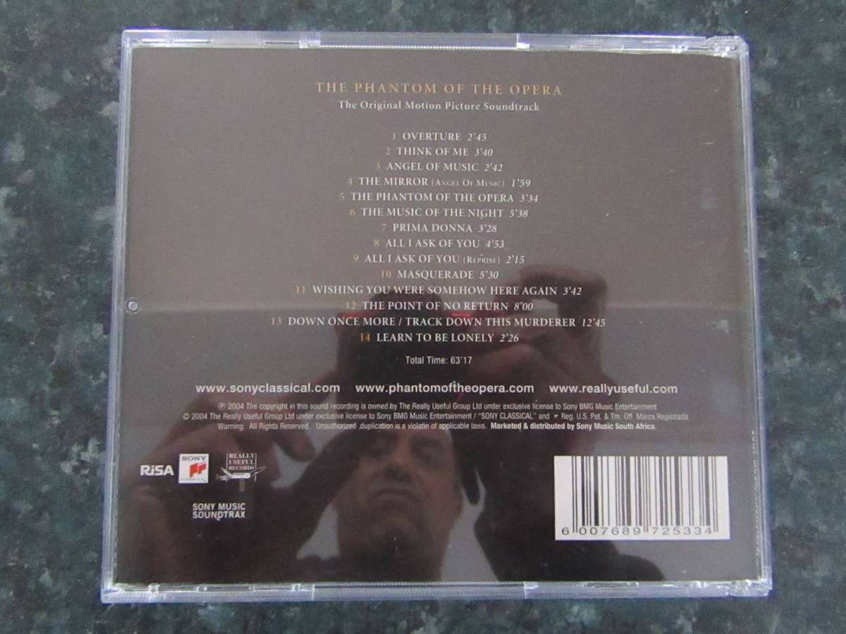 Andrew Lloyd Webber - The Phantom Of The Opera: The Original Motion Picture Soundtrack (CD)