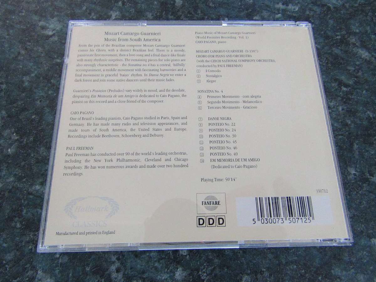 Mozart Camargo Guarnieri - Music From South America (CD)