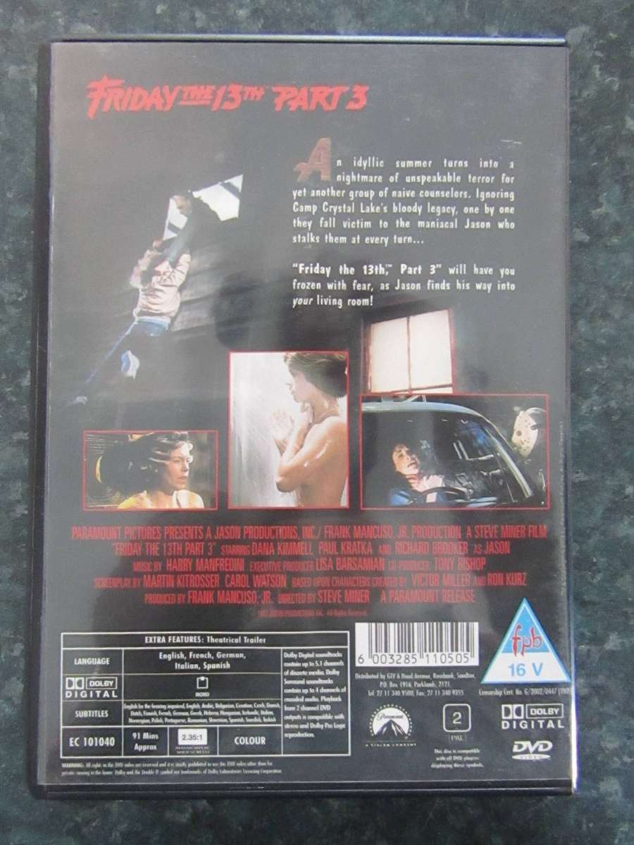 Friday The 13th Part 3 (DVD)
