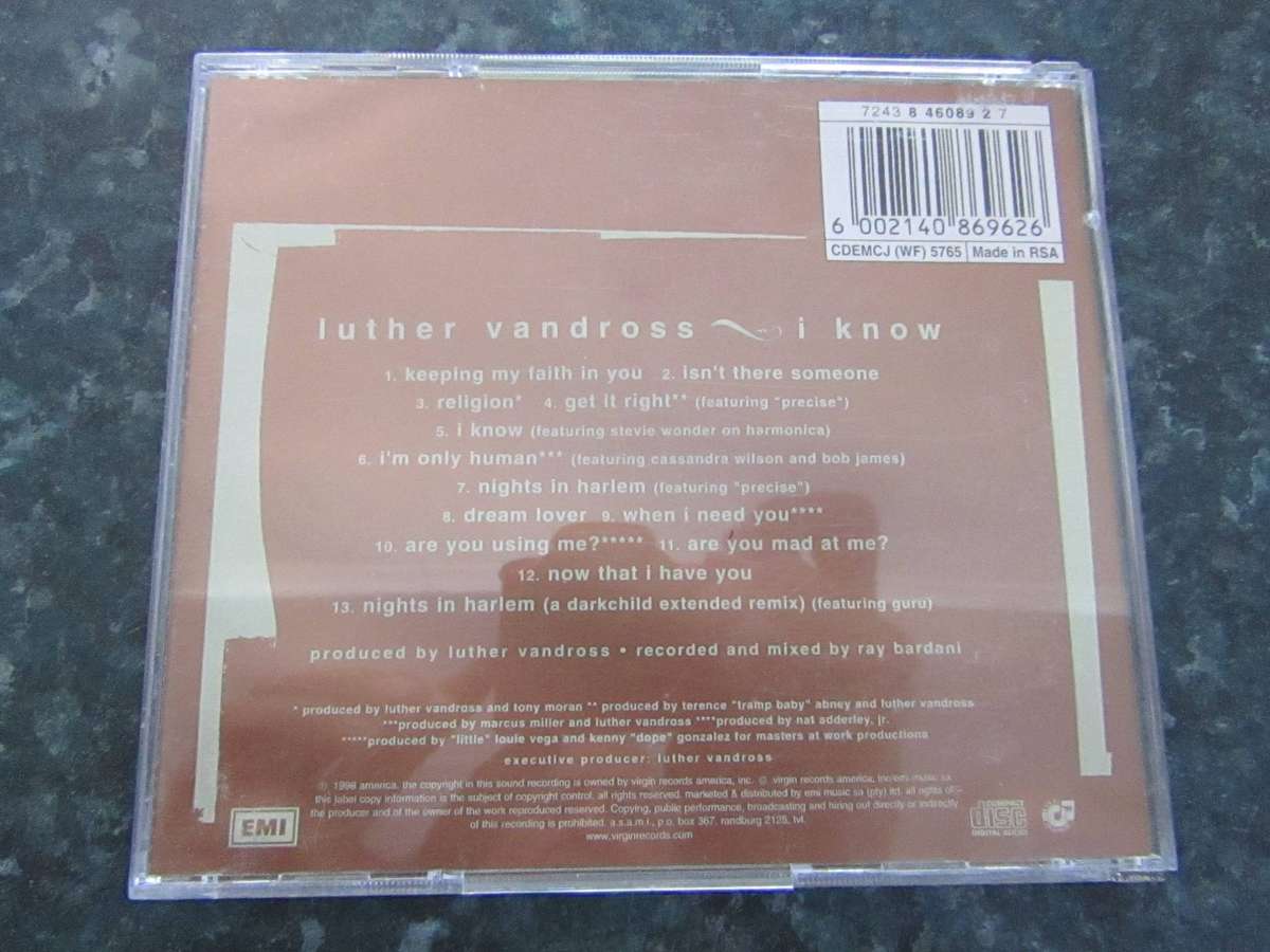 Luther Vandross - I Know (CD)