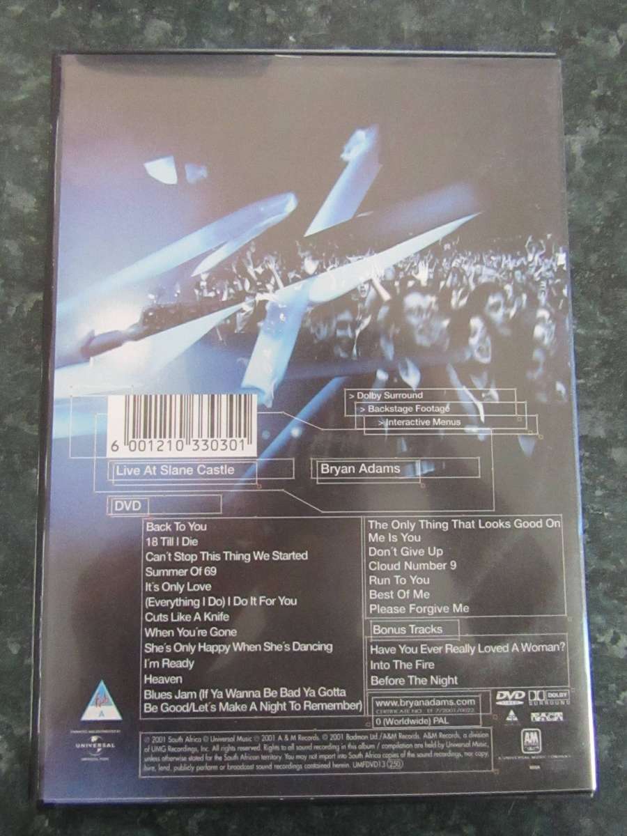 Bryan Adams - Live At Slane Castle, Ireland 2000 (DVD)
