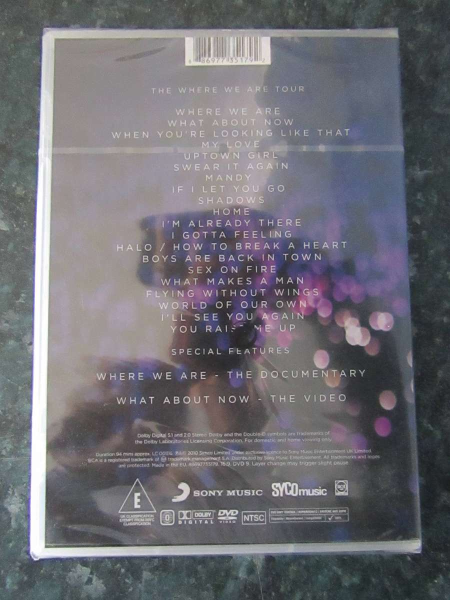 Westlife - The Where We Are Tour Live From The O2 (DVD)