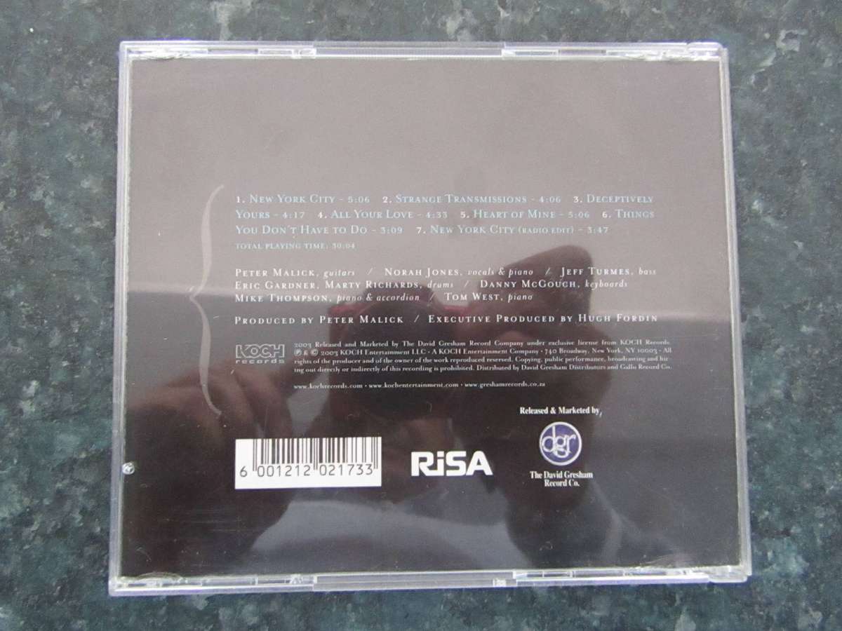 The Peter Malick Group Featuring Norah Jones - New York City (CD)