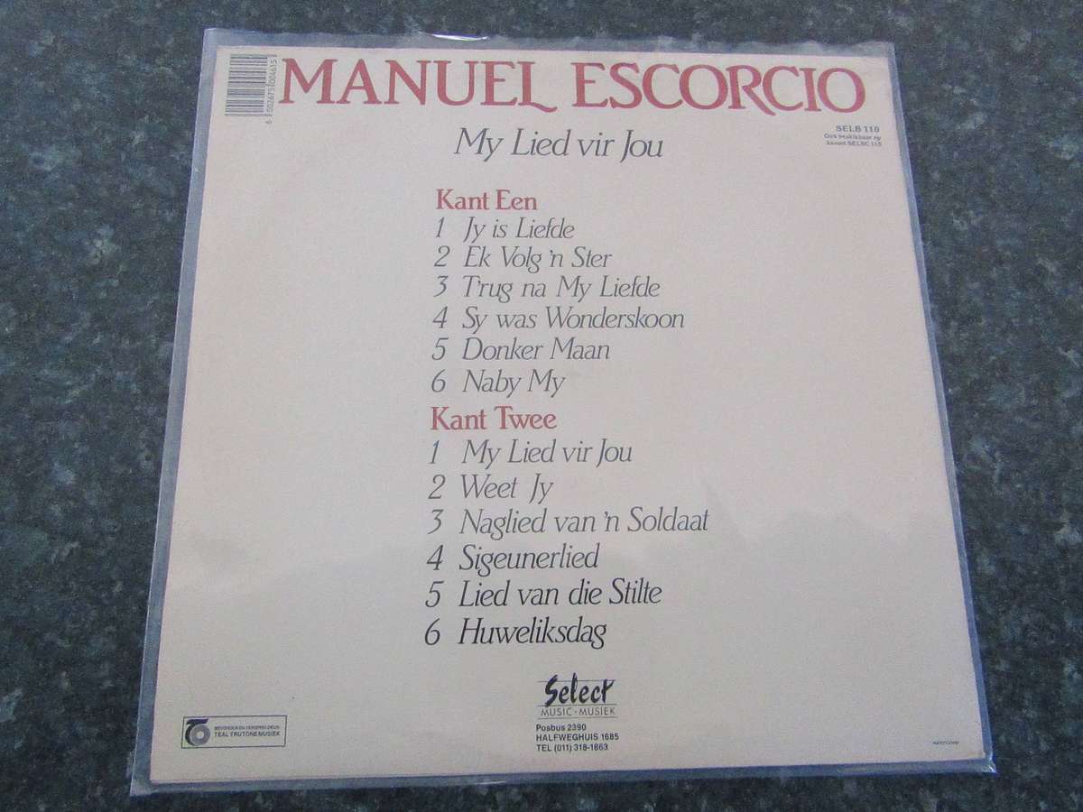 Manuel Escorcio - My Lied Vir Jou (Vinyl LP)
