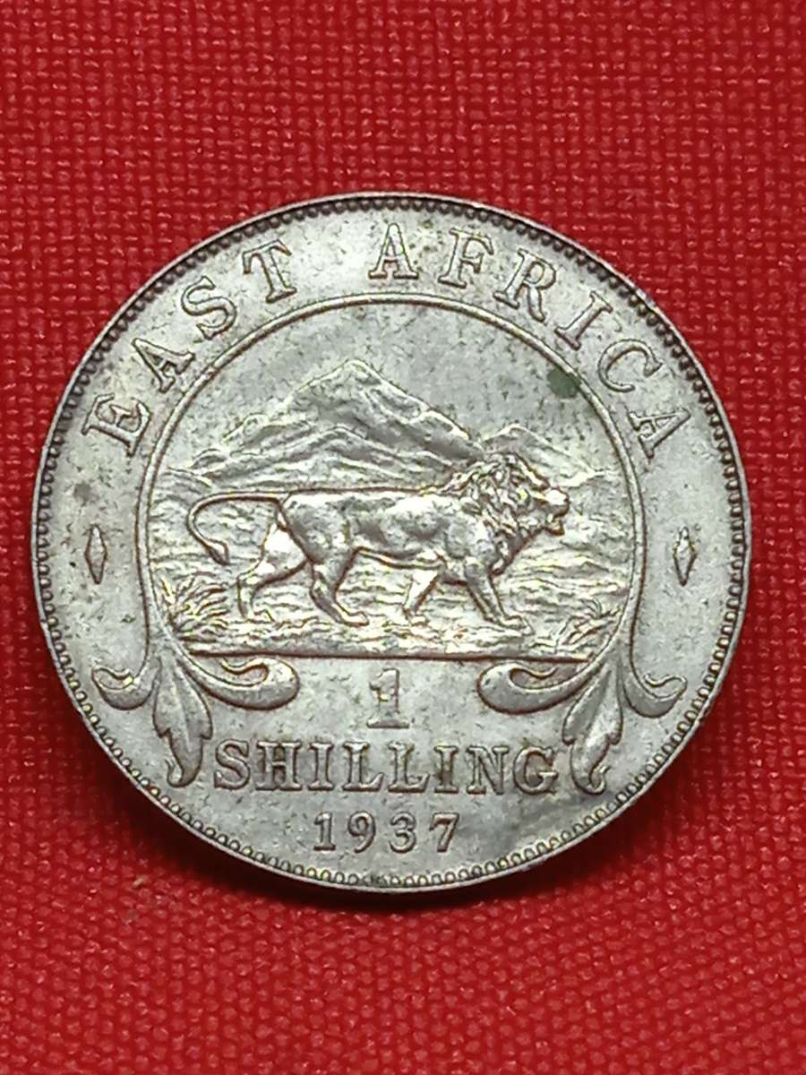 1937 EAST AFRICA SILVER 1 SHILLING