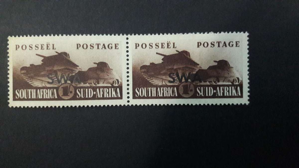 SWA - 1941 War Effort 1s pair MNH SACC 148
