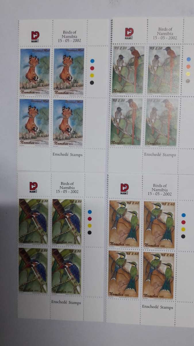 Namibia - 2002 Birds Control Block Set Mint SACC 391-394
