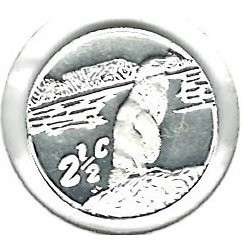 1998 SA Silver Jackass Penguin 2 1/2c Proof Tickey total Mintage 2 297
