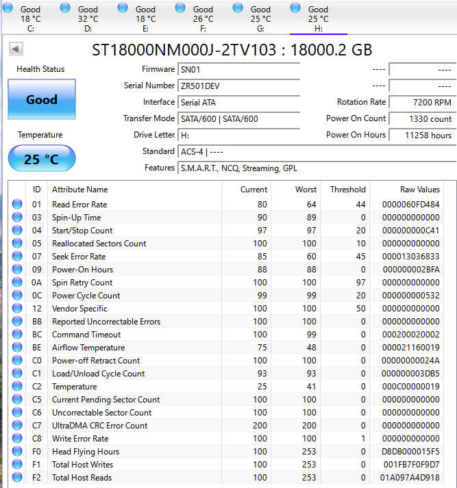 18TB SATA  Like New  Perfect for NAS or Backup!