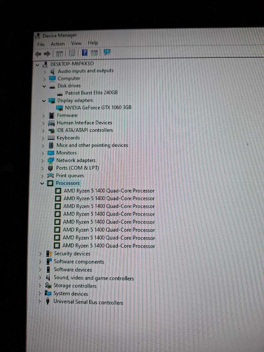 Ryzen 5 1400 gaming pc