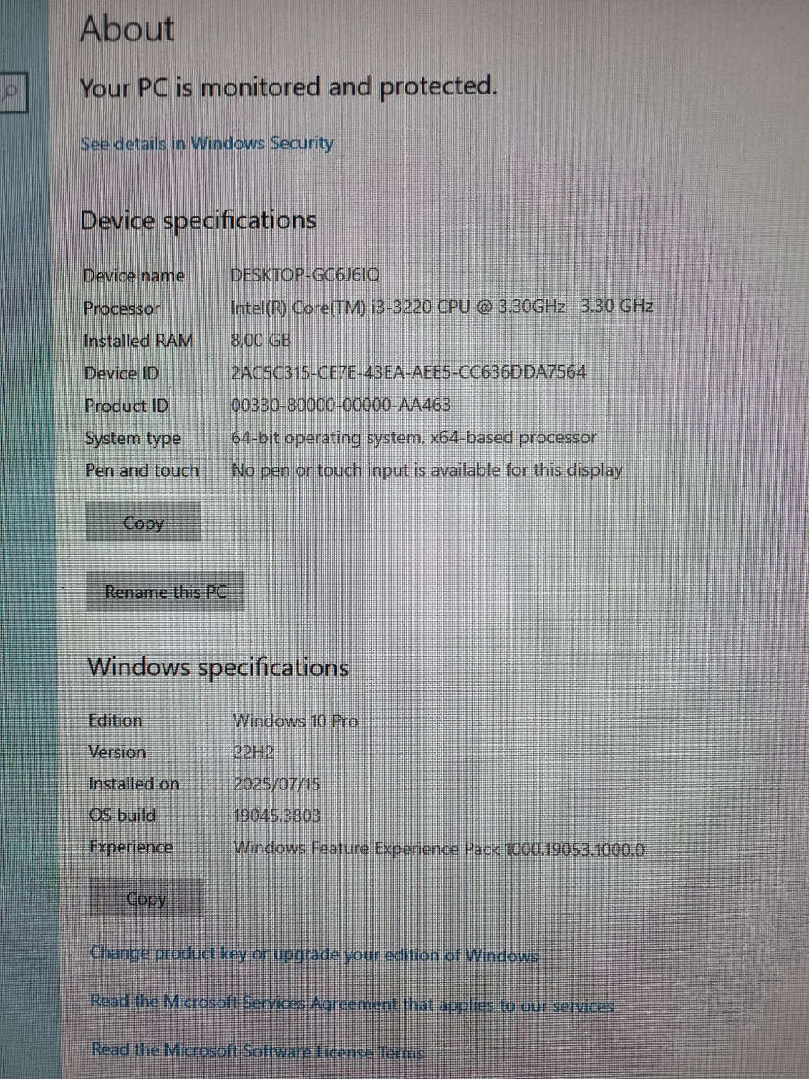 Dell optiplex 9010 i3 pc