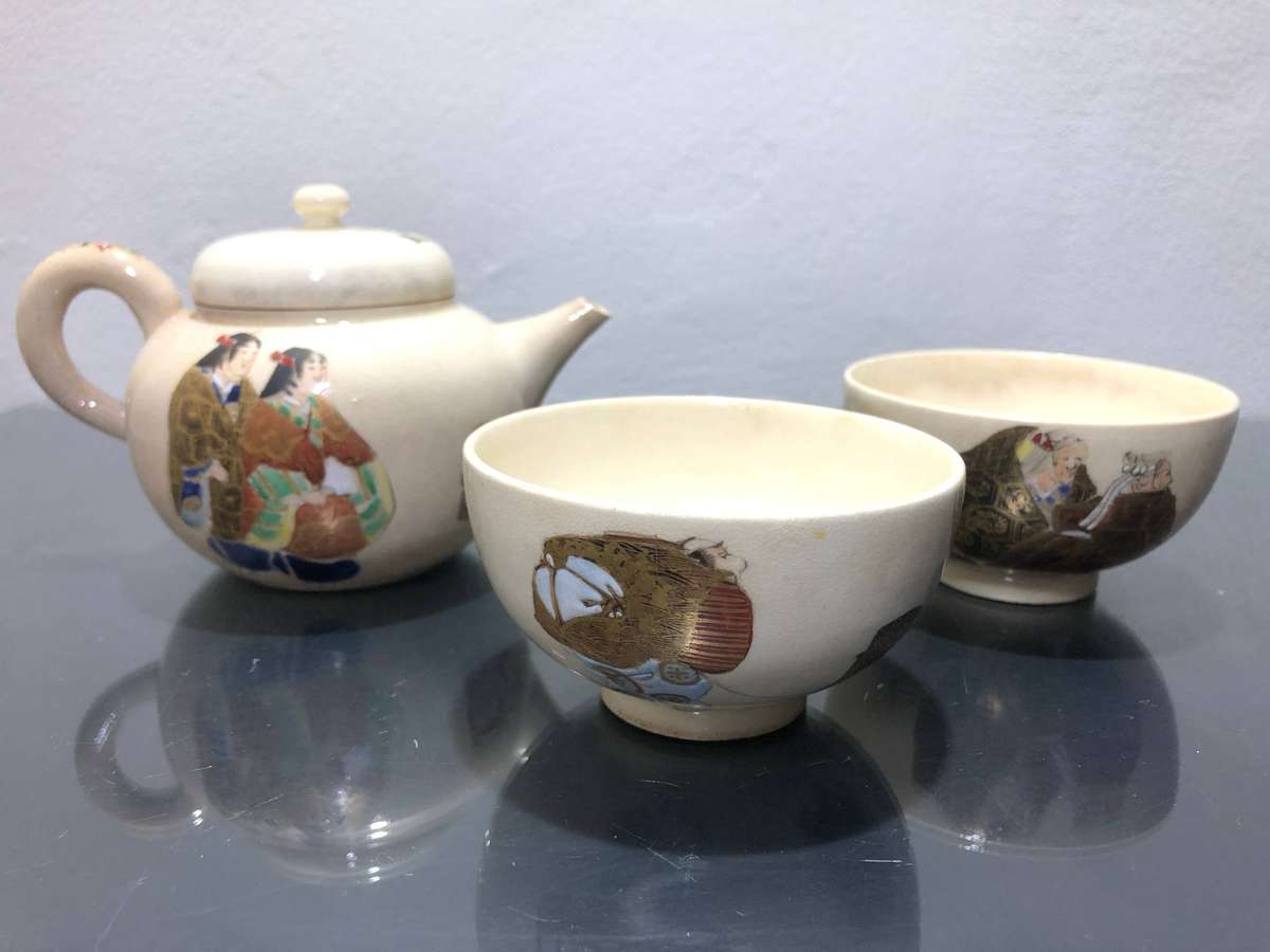 Satsuma Ware Tea Set Meiji Period