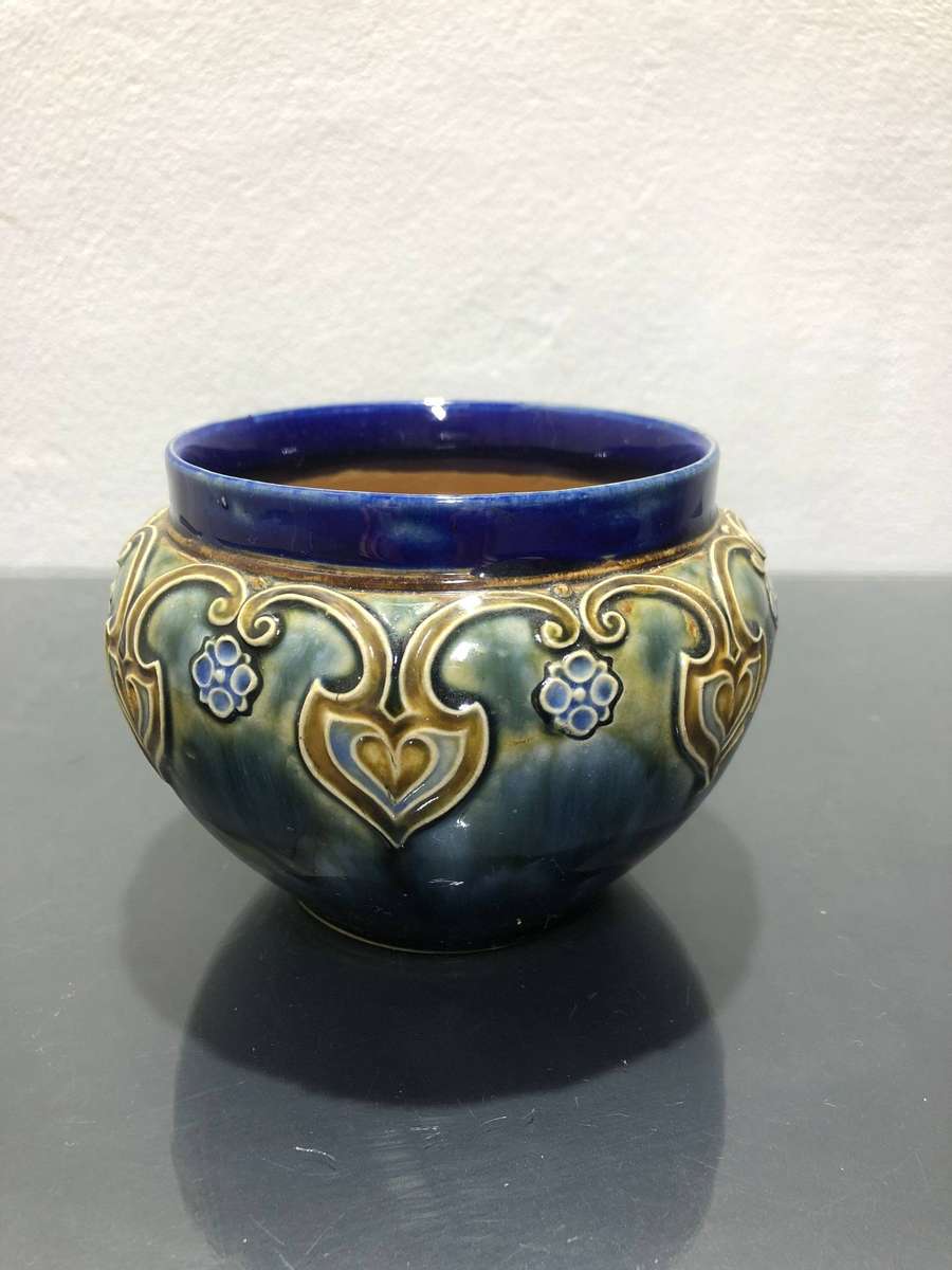 Glazed Royal Doulton Lambeth Stoneware Vase