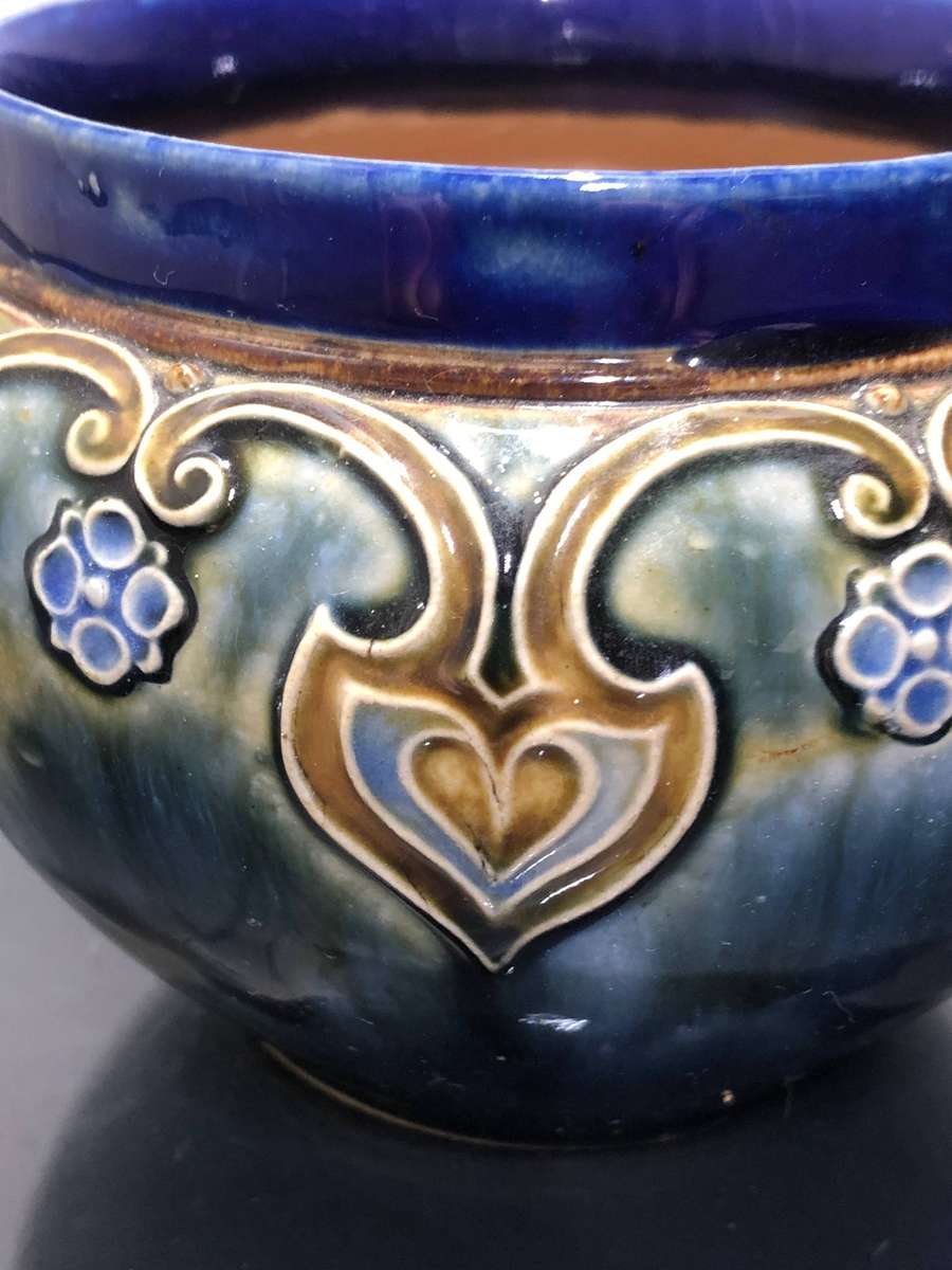 Glazed Royal Doulton Lambeth Stoneware Vase