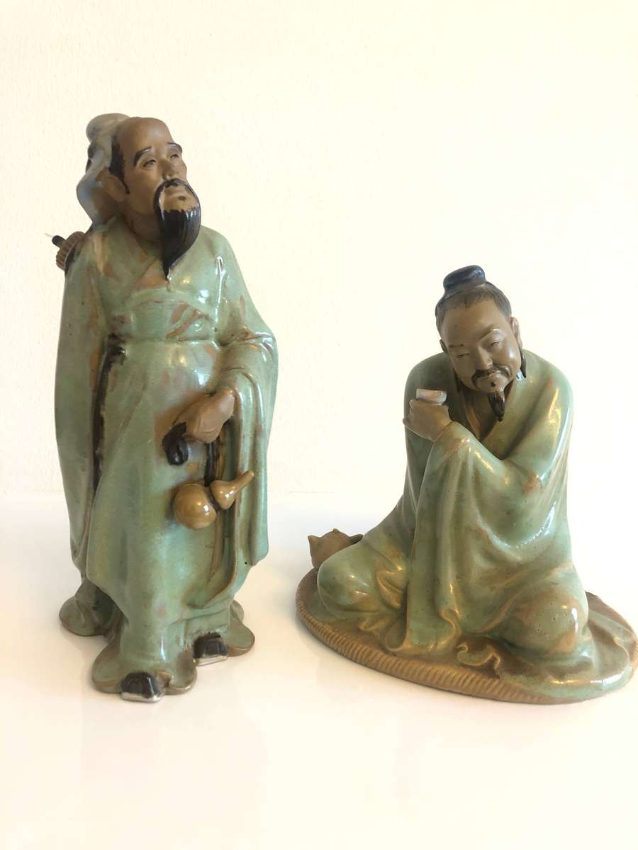 A Set of Chinese Shiwan Ceramic Figures
