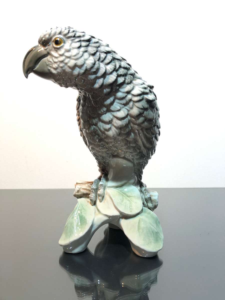 Rare Vintage West German W. Goebel Porcelain Parrot