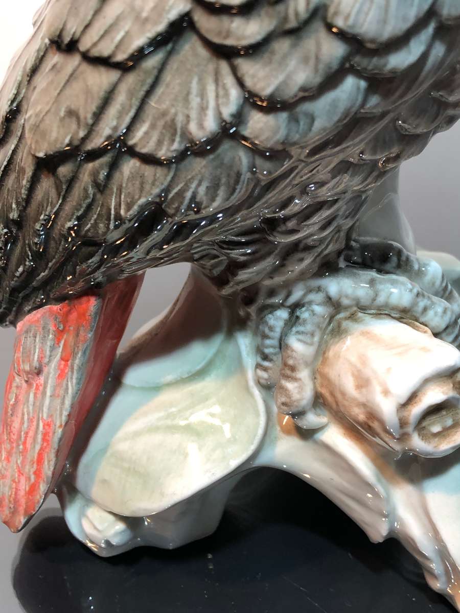 Rare Vintage West German W. Goebel Porcelain Parrot