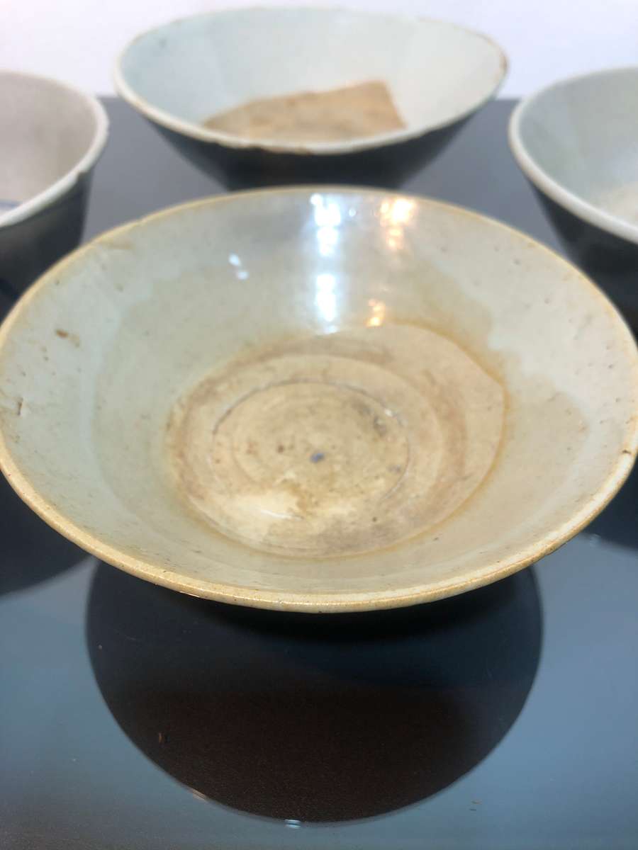 A Set of Four Chinese Vintage Stoneware Bowls