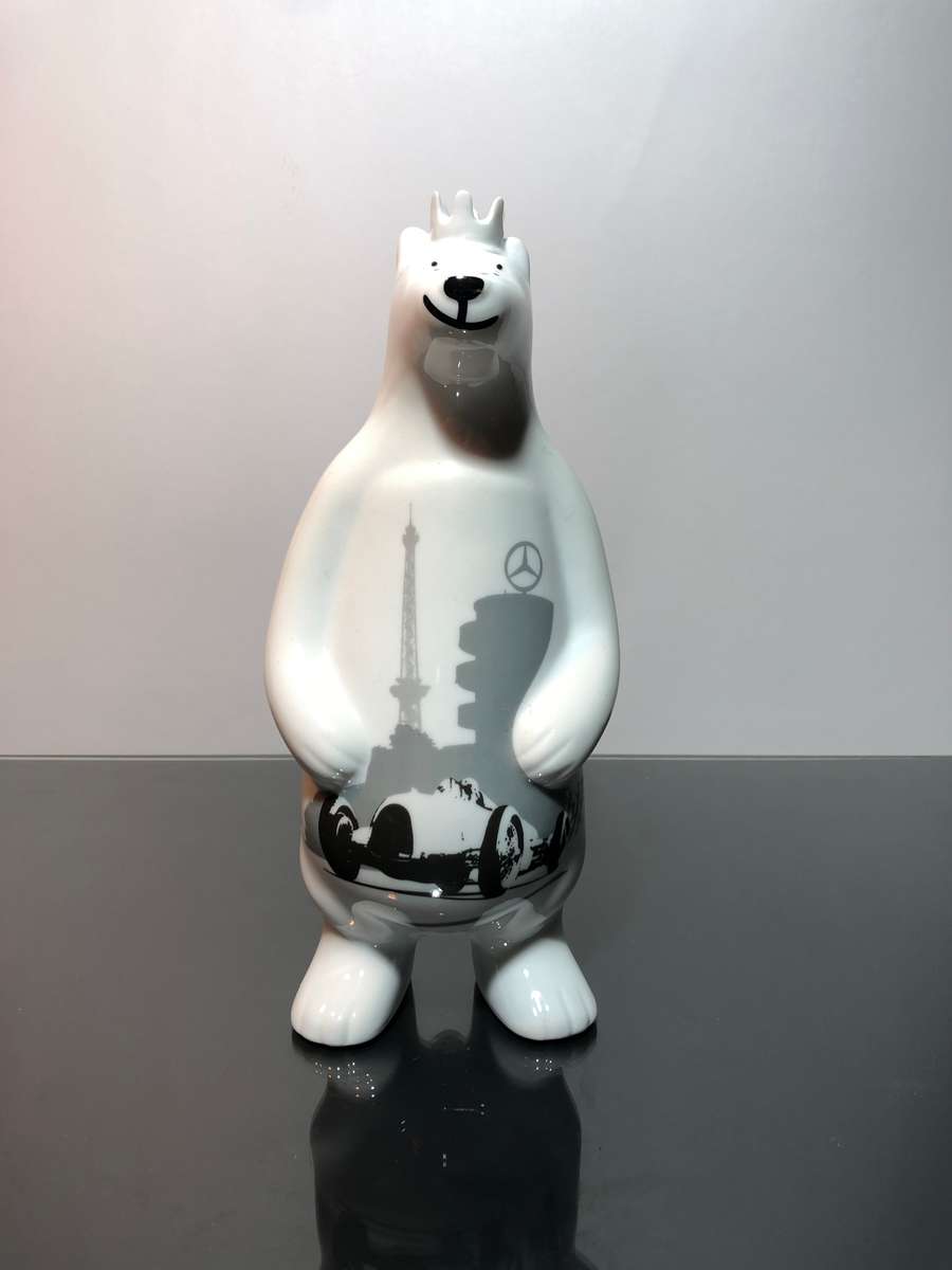 A Rare Limited Edition Ritzenhoff Porcelain Bear for Mercedes Benz