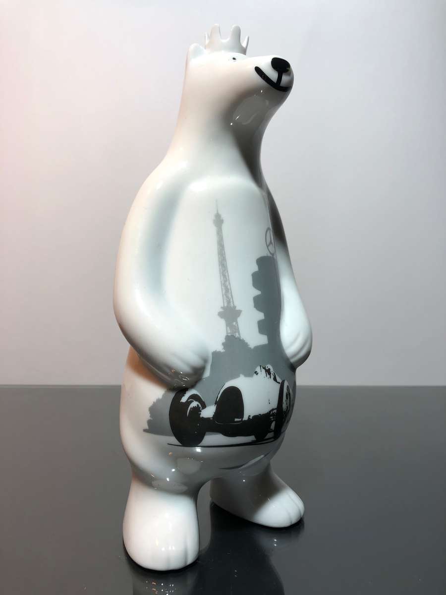 A Rare Limited Edition Ritzenhoff Porcelain Bear for Mercedes Benz