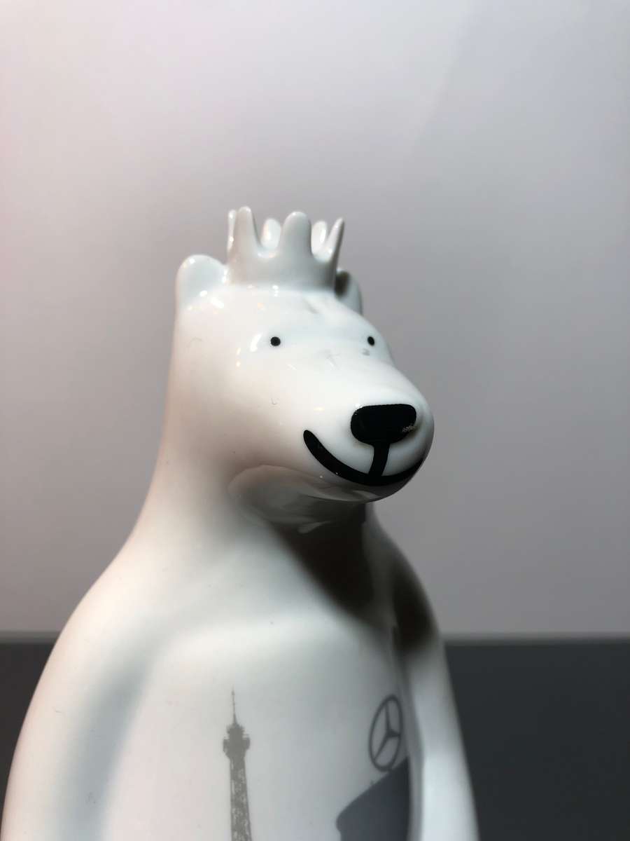 A Rare Limited Edition Ritzenhoff Porcelain Bear for Mercedes Benz