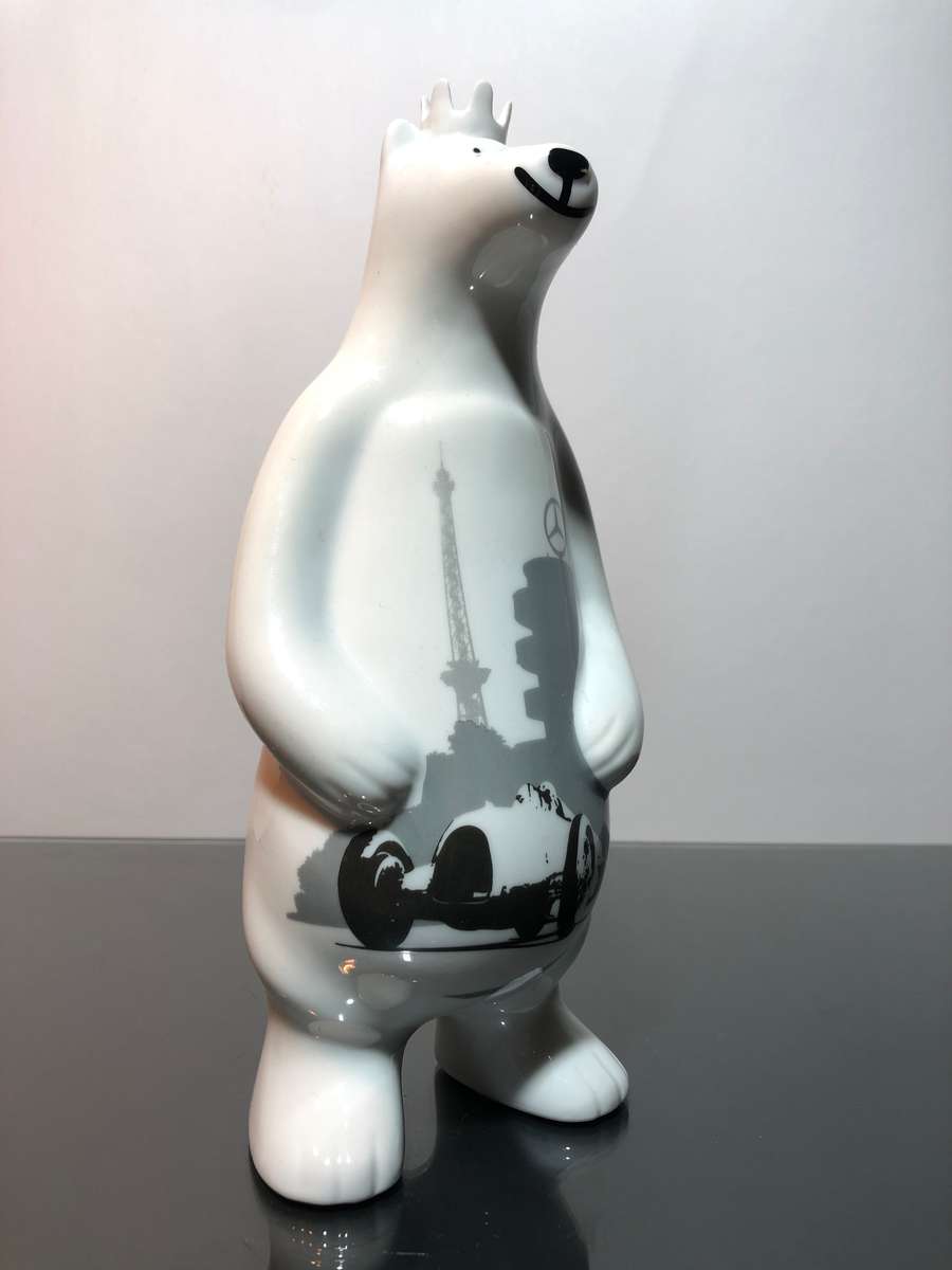 A Rare Limited Edition Ritzenhoff Porcelain Bear for Mercedes Benz