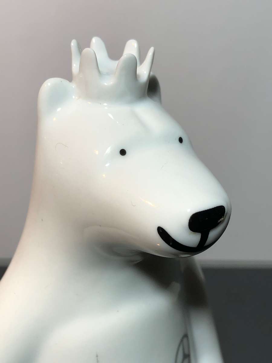 A Rare Limited Edition Ritzenhoff Porcelain Bear for Mercedes Benz