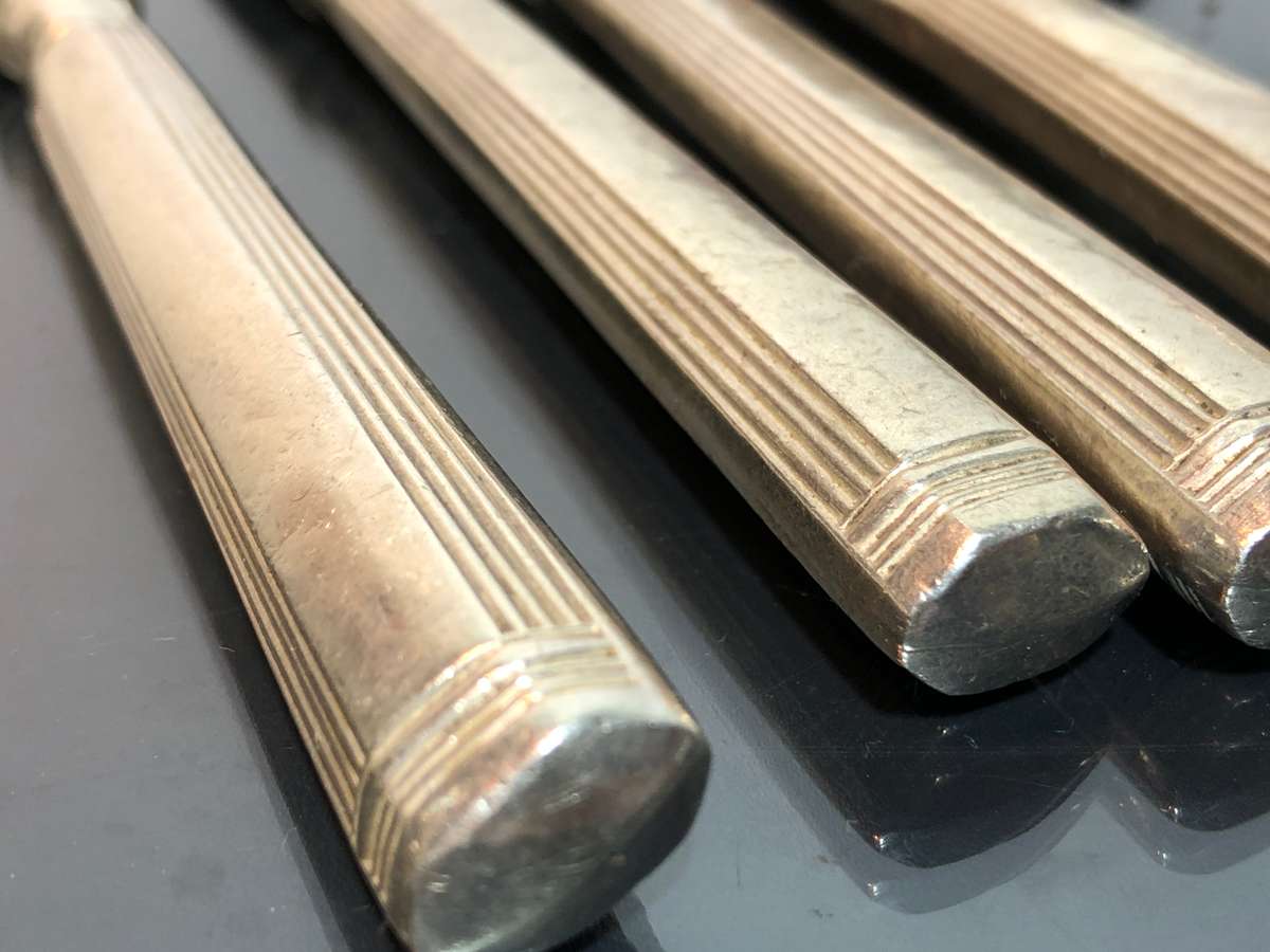 Sterling Silver Cake Knives marked Thomas Bradbury and Sons TB & S