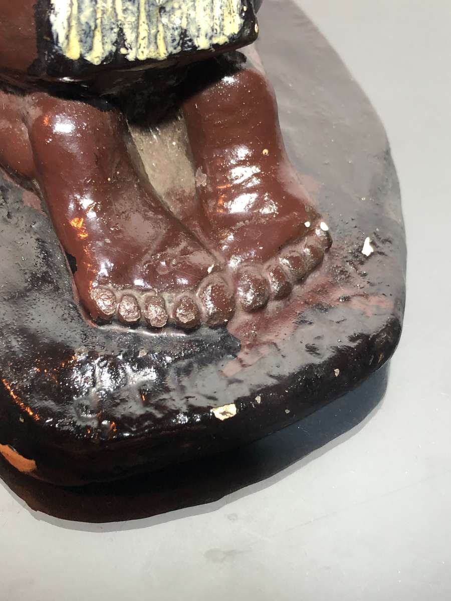 Bushman Clay Casted Sculpture by SA Artist Frederick Johannes Kruger 1907 -1966