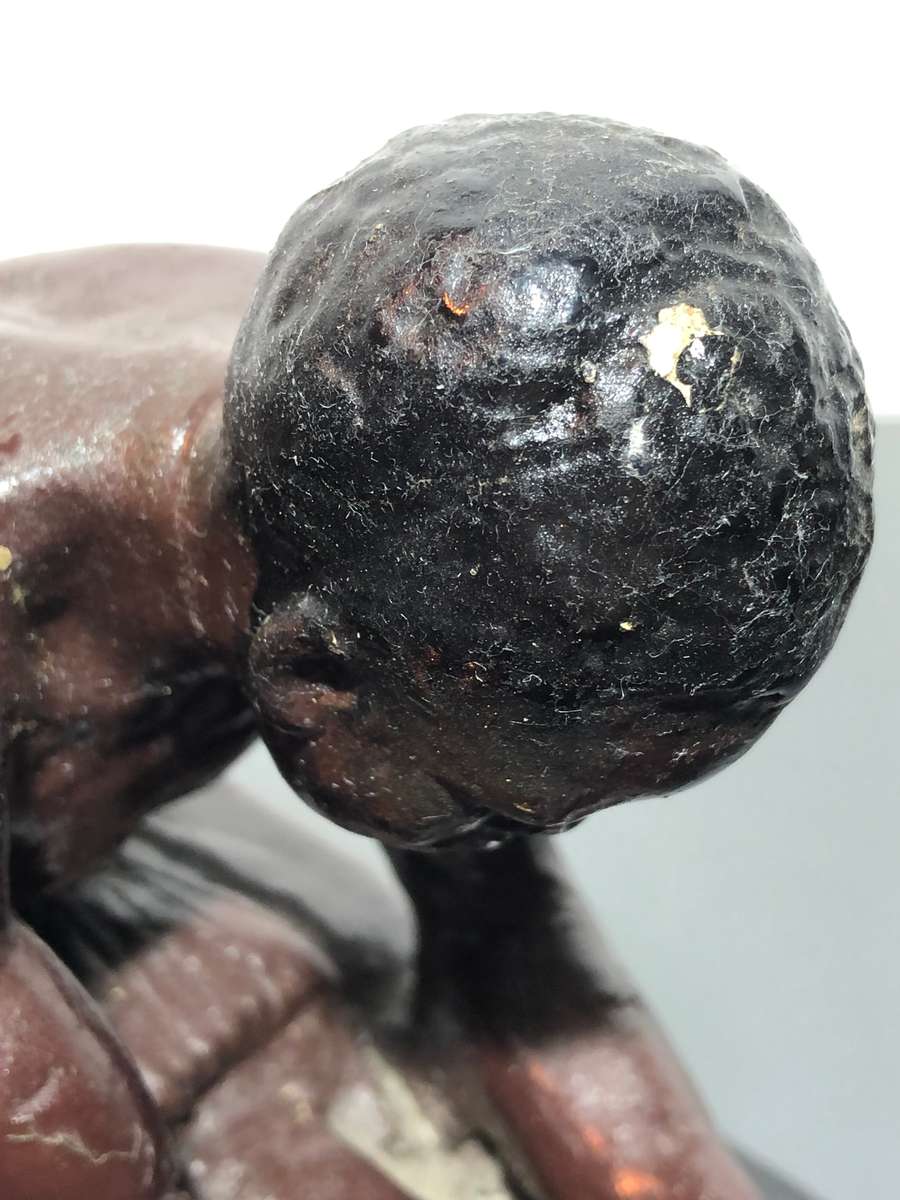 Bushman Clay Casted Sculpture by SA Artist Frederick Johannes Kruger 1907 -1966