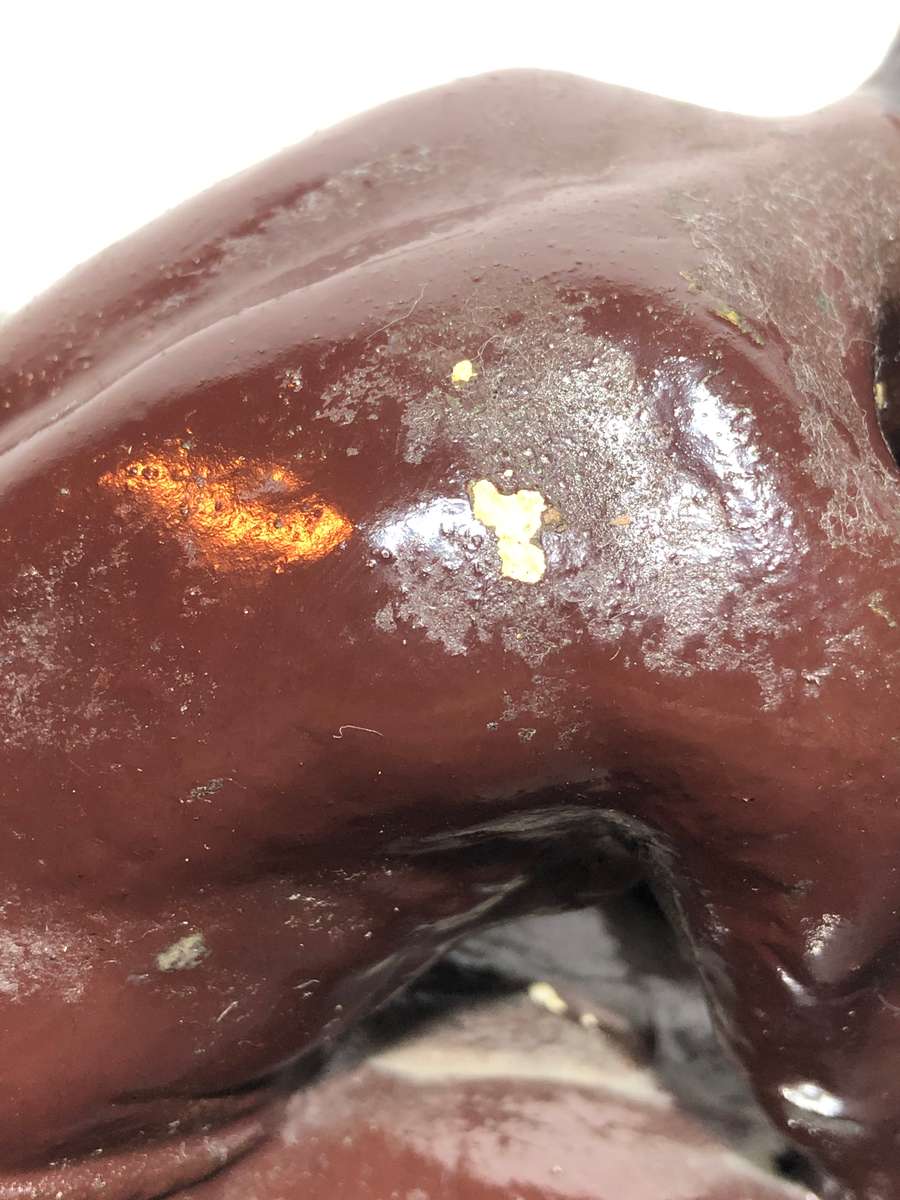 Bushman Clay Casted Sculpture by SA Artist Frederick Johannes Kruger 1907 -1966