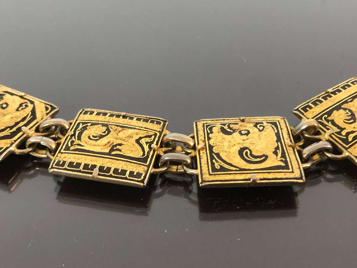 A Vintage Toledo Spanish Damascene Ladies Bracelet