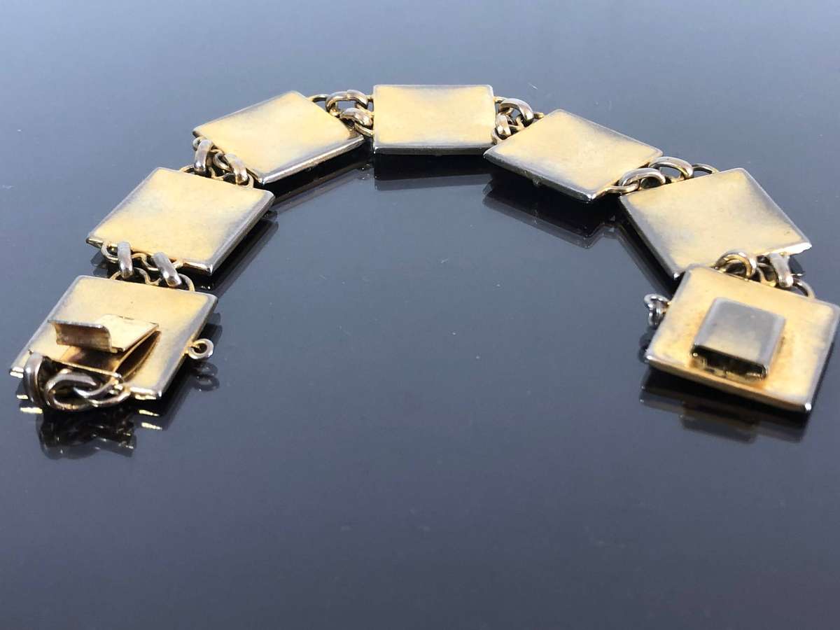 A Vintage Toledo Spanish Damascene Ladies Bracelet