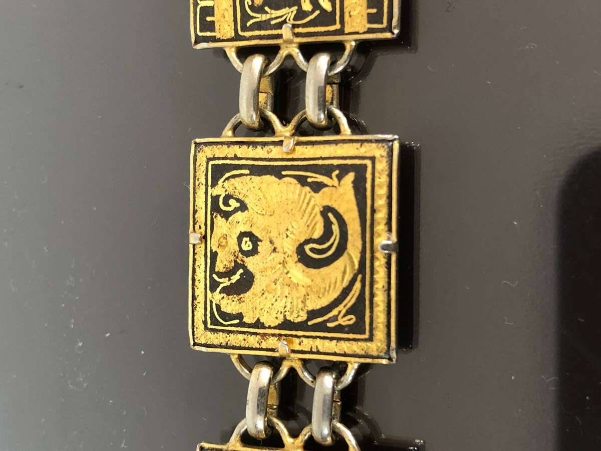 A Vintage Toledo Spanish Damascene Ladies Bracelet